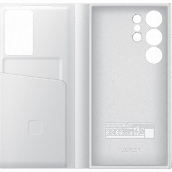 Knižkové puzdro Smart View Wallet pre Samsung Galaxy S24 Ultra, biela