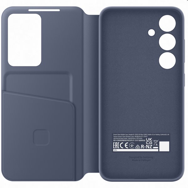 Knižkové puzdro Smart View Wallet pre Samsung Galaxy S24, fialová