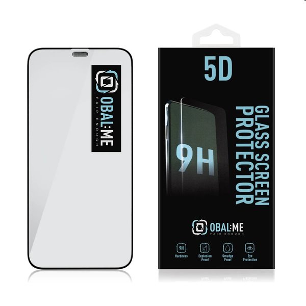 OBAL:ME 5D Ochranné tvrdené sklo pre Apple iPhone 12 mini, čierna