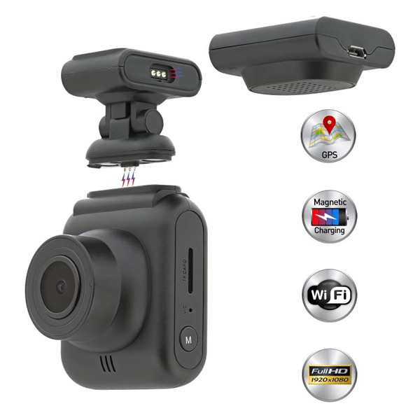 Tellur autokamera DC2, FullHD, GPS, 1080P, čierna