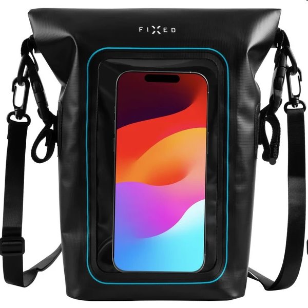 FIXED Vodeodolný vak Float Bag s kapsou pre mobilný telefón 3L, čierne