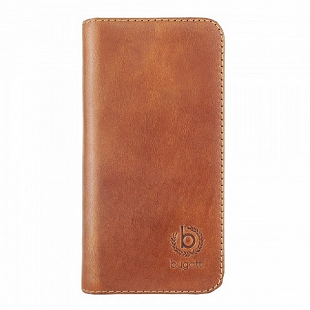 Puzdro Bugatti BookCover Oslo Leather pre Apple iPhone 6 Plus, cognac
