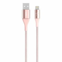 Nylónový odolný kábel Belkin Mimit DuraTek USB-A na Lightning 1.2m, ružovo zlatý