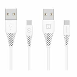 Swissten Data Cable Textile USB / USB-C 1,5 m, biely
