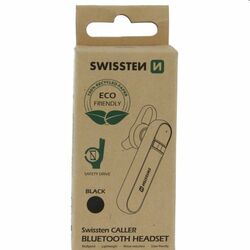 Swissten Bluetooth Headset caller, čierne foto