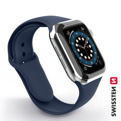 Swissten silikónový remienok pre Apple Watch 42-44, modrá