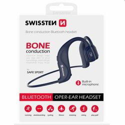 Swissten Bluetooth slúchadlá Bone Conduction, modré foto