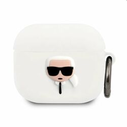 Karl Lagerfeld silikónový obal Karl Head pre Apple AirPods 3 (KLACA3SILKHWH), white