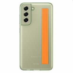 Zadný kryt Clear Strap Cover pre Samsung Galaxy S21 FE 5G, olivová | mp3.sk