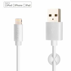 FIXED Dátový a nabíjací kábel USB/Lightning MFI, 12 W, 1 m, biely foto