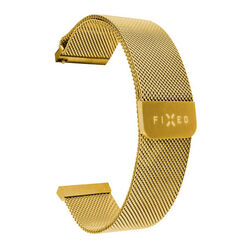 FIXED Mesh Nerezový remienok pre inteligentné hodinky 20 mm, zlatá