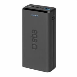 SBS powerbanka 20 000 mAh mAh, 2x USB, 2,1 A, čierna