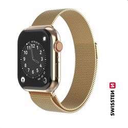Swissten Milanese Remienok pre Apple Watch 38-40, zlatá foto
