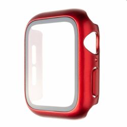 FIXED Pure Plus ochranné puzdro s temperovaným sklom pre Apple Watch 45 mm, červená