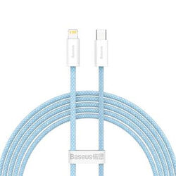Baseus rýchlo nabíjací dátový kábel USB-C/Lightning 2 m, modrý
