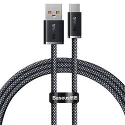 Baseus rýchlo nabíjací dátový kábel USB/USB-C 1 m, sivý