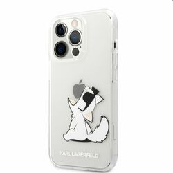 Zadný kryt Karl Lagerfeld PC/TPU Choupette Eat for Apple iPhone 14 Pro Max, transparentná