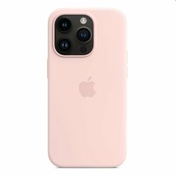 Silikónový zadný kryt pre Apple iPhone 14 Pro s MagSafe, kriedovo-ružová