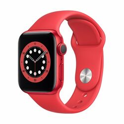 Apple Watch Series 6 GPS, 44mm, hliníkové puzdro so športovým remienkom (PRODUCT)RED, Trieda B - použité, záruka 12 mesiacov