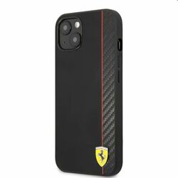 Zadný kryt Ferrari Smooth and Carbon Effect pre Apple iPhone 13 mini, čierna