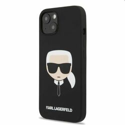 Zadný kryt Karl Lagerfeld Liquid Silicone Karl Head for Apple iPhone 13, čierna
