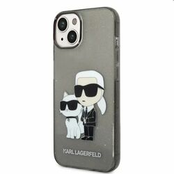 Zadný kryt Karl Lagerfeld IML Glitter Karl and Choupette NFT pre Apple iPhone 14 Plus, čierna | mp3.sk
