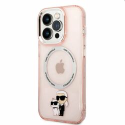 Zadný kryt Karl Lagerfeld MagSafe IML Karl and Choupette NFT pre Apple iPhone 14 Pro, ružová