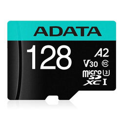 ADATA V30S micro SDXC 128 GB 100 MBps UHS-I U3 Class 10 s adaptérom foto