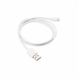 Kábel USB/Lightning, 0,2 m, biely