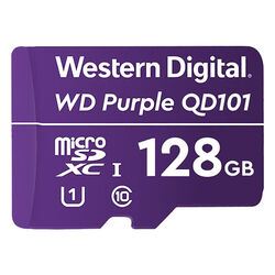 WD 128 GB microSDXC card Class10 U1, fialová
