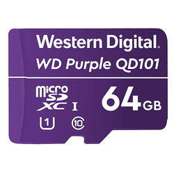 WD 64 GB microSDXC card Class10 U1, fialová