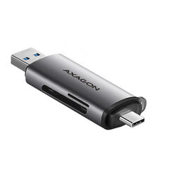 AXAGON CRE-SAC External USB 3.2 Gen1 Type-C+Type-A čítačka pamäťových kariet, 2 sloty SD/microSD