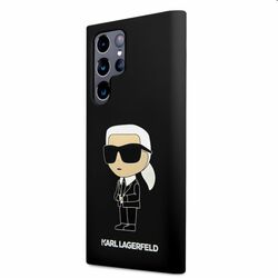 Zadný kryt Karl Lagerfeld Liquid Silicone Ikonik NFT pre Samsung Galaxy S23 Ultra, čierna | mp3.sk