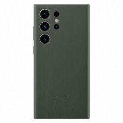 Zadný kryt Leather Cover pre Samsung S23 Ultra, zelená