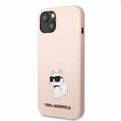 Zadný kryt Karl Lagerfeld Liquid Silicone Choupette NFT pre Apple iPhone 13, ružová