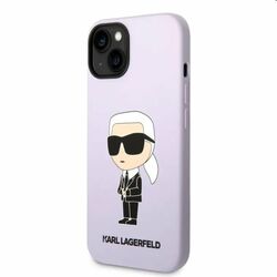 Zadný kryt Karl Lagerfeld Liquid Silicone Ikonik NFT pre Apple iPhone 14, fialová