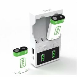 iPega nabíjačka batérií pre ovládač do Xbox Series X/S + 2ks batérií 2200mAh, white
