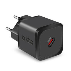 SBS Cestovný adaptér Mini USB-C, GaN, 30 W, PD, čierna | mp3.sk