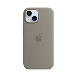 Silikónový zadný kryt pre Apple iPhone 15 Plus s MagSafe, ílovo sivá