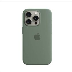 Silikónový zadný kryt pre Apple iPhone 15 Pro Max s MagSafe, cyprusovo zelená