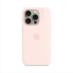 Silikónový zadný kryt pre Apple iPhone 15 Pro Max s MagSafe, svetlo ružová