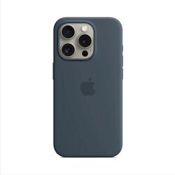 Silikónový zadný kryt pre Apple iPhone 15 Pro s MagSafe, búrkovo modrá