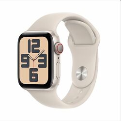 Apple Watch SE GPS + Cellular 40mm hviezdna biela , hliníkové puzdro so športovým remienkom hviezdna biela - M/L