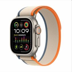 Apple Watch Ultra 2 GPS , 49mm , titánové puzdro  s trailovým remienkom oranžová/béžová - S/M