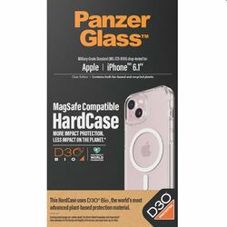 Zadný kryt PanzerGlass HardCase D3O s MagSafe pre Apple iPhone 15, transparentná foto