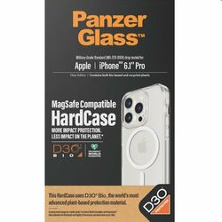 Zadný kryt PanzerGlass HardCase D3O s MagSafe pre Apple iPhone 15 Pro, transparentná foto