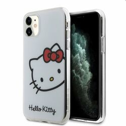 Zadný kryt Hello Kitty IML Head Logo pre Apple iPhone 11, biele