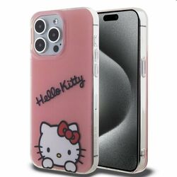 Zadný kryt Hello Kitty IML Daydreaming Logo pre Apple iPhone 15 Pro Max, ružová