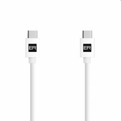 ER POWER Dátový a nabíjací kábel USB-C/USB-C, 3A, 1,2 m, biely | mp3.sk