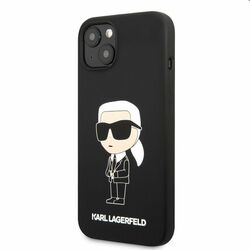 Zadný kryt Karl Lagerfeld Liquid Silicone Ikonik NFT pre Apple iPhone 13, čierne